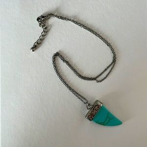 Turquoise Horn Necklace